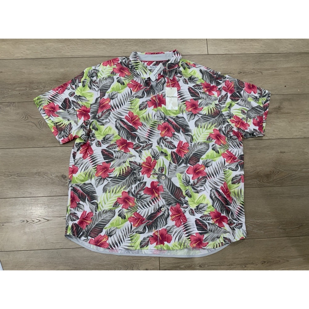 Tommy Bahama Coconut Point Island Zone HIBISCUS SHORES Camp Shirt XXXL 3XL